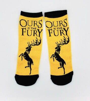 Ours is the Fury House Baratheon Game of Thrones No-Show Ankle Socks