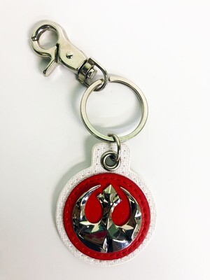 Rebel Alliance Logo Star Wars Red and White Keychain