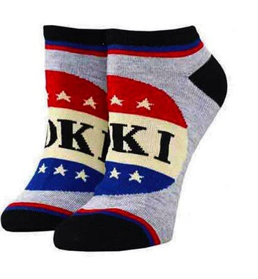 Loki Campaign Button Loki Marvel No-Show Ankle Socks