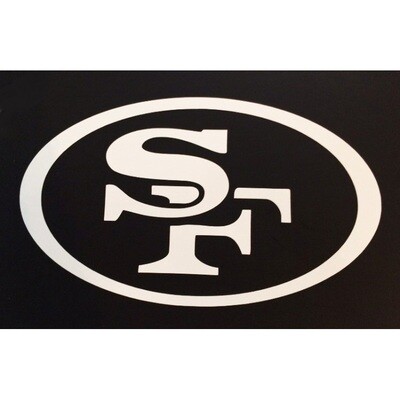 San Francisco 49ers NFL White Logo NFL 4x7" Laser-Cut Decal Sticker
