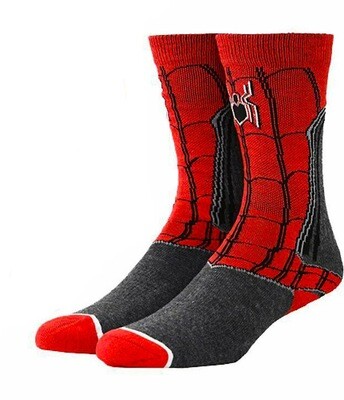 Spider-Man Suit Up Spider-Man No Way Home Red & Black Crew Socks