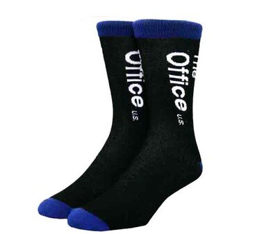 The Office NBC The Office Black and Blue Crew Socks