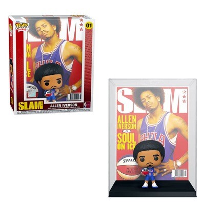 Allen Iverson NBA SLAM Philadelphia 76ers NBA Hardwood Classics Funko Pop Magazine Covers 01 with Case
