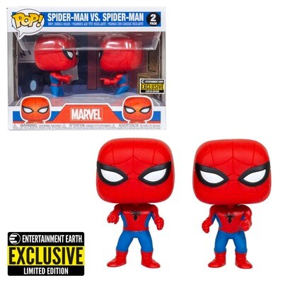 Spider-Man vs. Spider-Man Imposter Spider-Man Marvel Funko Pop Figure 2-Pack Entertainment Earth Exclusive Limited Edition