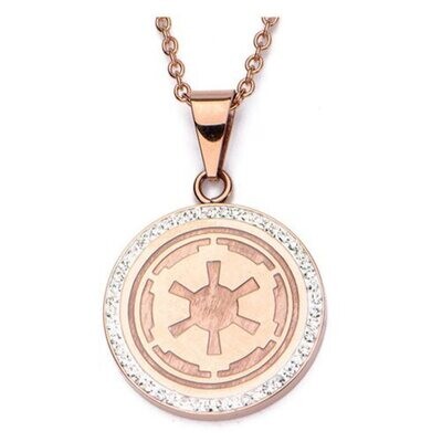 Empire Symbol Star Wars Rose Gold Plated Pendant Necklace