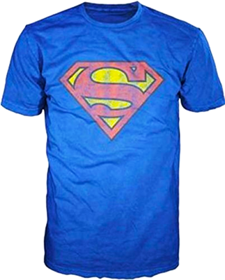 Superman Distressed Logo DC Comics Blue T-Shirt