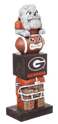 Georgia Bulldogs NCAA Garden Statue Mascot Tiki Tiki Totem