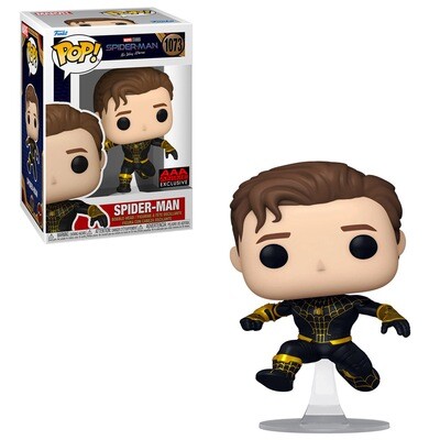 Spider-Man (Unmasked)(Leaping) Spider-Man No Way Home Marvel Funko Pop 1073 AAA Anime Exclusive (NOT MINT)