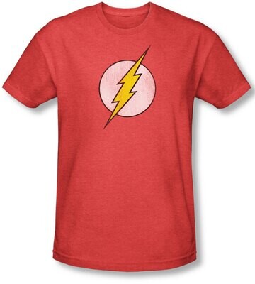 The Flash DC Comics Distressed Logo Red T-Shirt