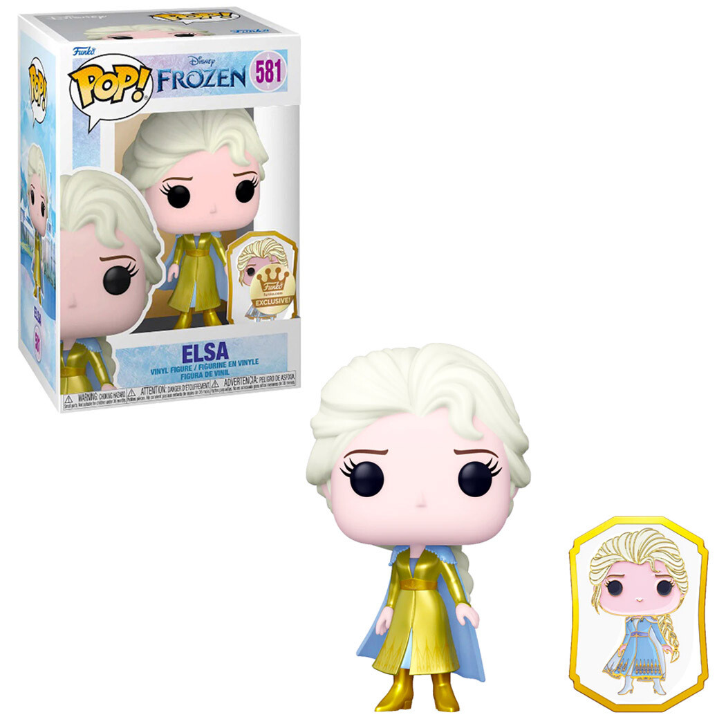Elsa (Gold) with Pin Frozen Disney Ultimate Princess Celebration Funko Pop  581 Funko Shop Exclusive