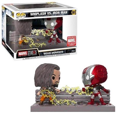 Whiplash vs. Iron Man Marvel Studios the First Ten Years Marvel Funko Pop Movie Moments 361 Marvel Collector Corps Exclusive ( BOX NOT MINT)