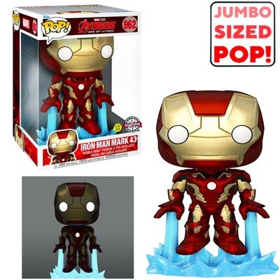Iron Man Mark 43 (10-Inch Jumbo)(Glow in the Dark) Avengers Age of Ultron Marvel Funko Pop 962 Special Edition Exclusive