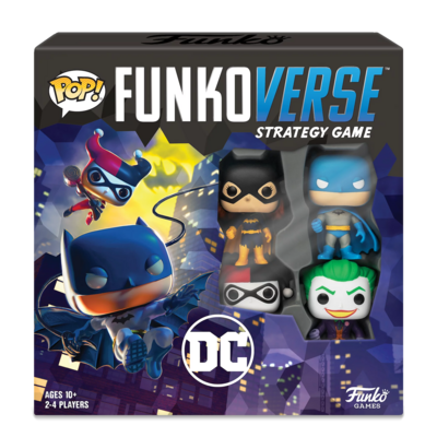 DC Comics (Batman, Batgirl, the Joker, Harley Quinn) Funko Games Pop Funkoverse Strategy Game 100 4-Pack