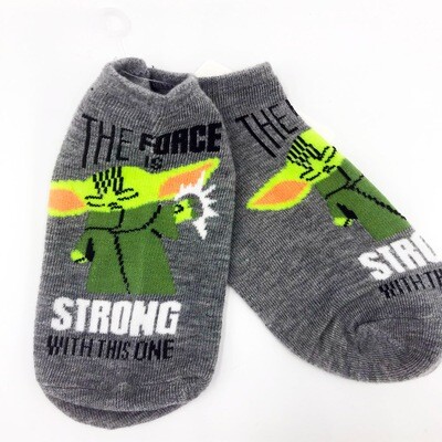 The Force is Strong with this One The Child Star Wars The Mandalorian No-Show Ankle Socks