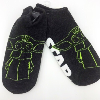 The Child Outline with Star Wars Logo Star Wars The Mandalorian No-Show Ankle Socks