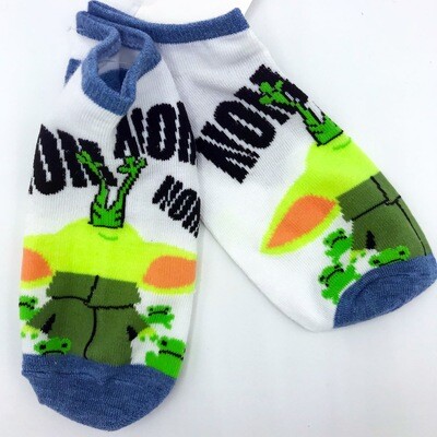 Nom Nom Nom The Child with Frog Star Wars The Mandalorian No-Show Ankle Socks