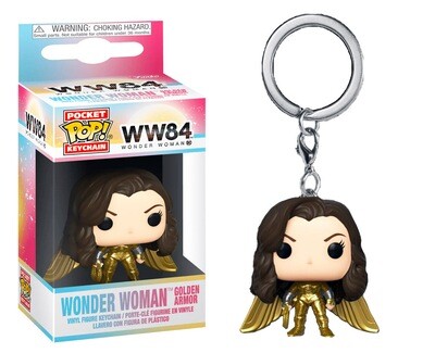 Wonder Woman (Golden Armor) WW84 Wonder Woman DC Comics Funko Pocket Pop Keychain