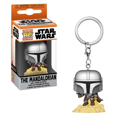 The Mandalorian with Blaster (Flying) Star Wars The Mandalorian Funko Pocket Pop Keychain