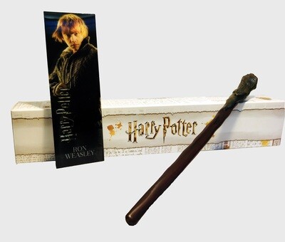 Ron Weasley Harry Potter Wand Replica and Holographic Bookmark