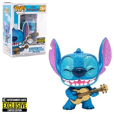 Stitch with Ukulele (Diamond Collection) Lilo & Stitch Disney Funko Pop 1044 Entertainment Earth Exclusive Limited Edition