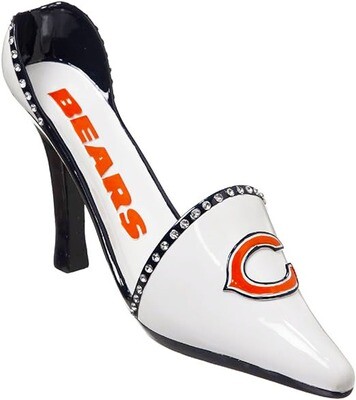 Chicago Bears NFL Decorative High Heel Shoe Wine Bottle Holder Chicago Bears NFL Decorative High Heel Shoe Wine Bottle Holder