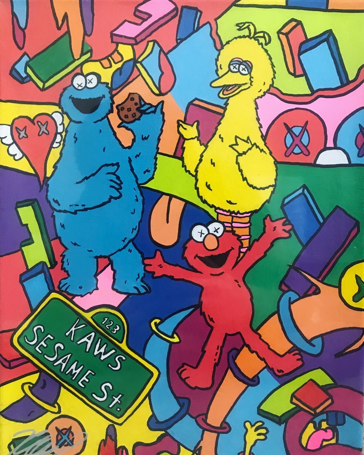 Sesame Street Kaws Custom Painted by Karvinh