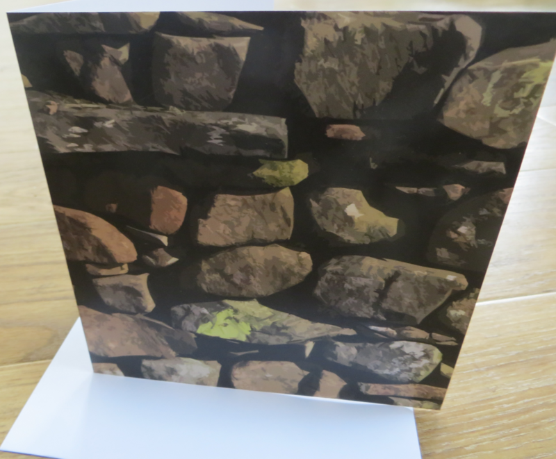 &#39;The Lots - Dry Stone Wall&#39; Strickley Cumbria Blank Greetings Card