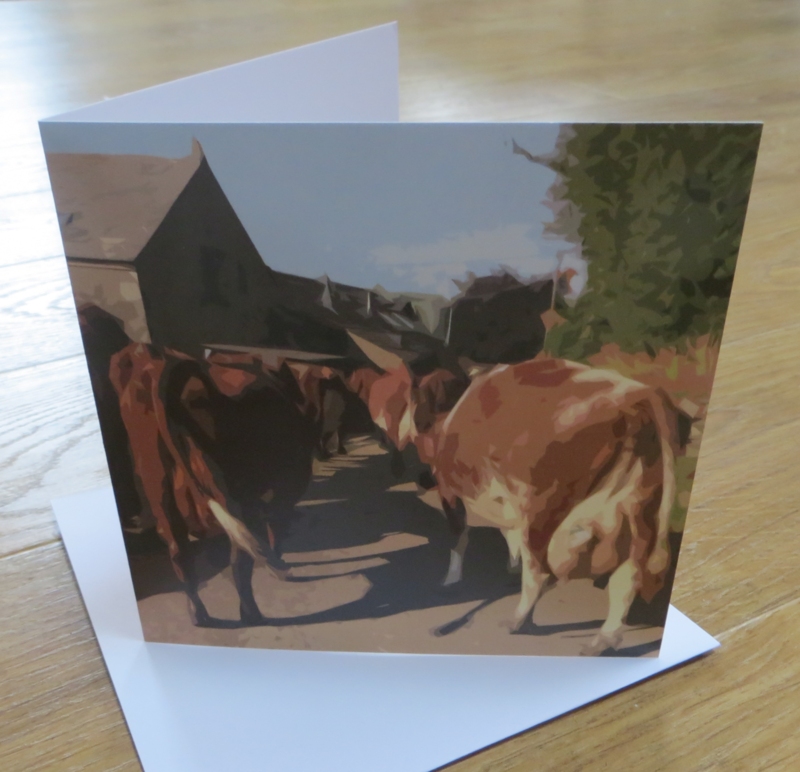 &#39;Coming in for Milking&#39; Blank Greetings Card