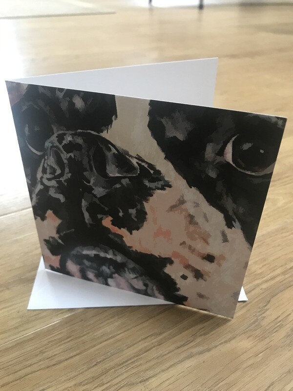 &#39;Bright Eyed Edie&#39; Blank Greetings Card