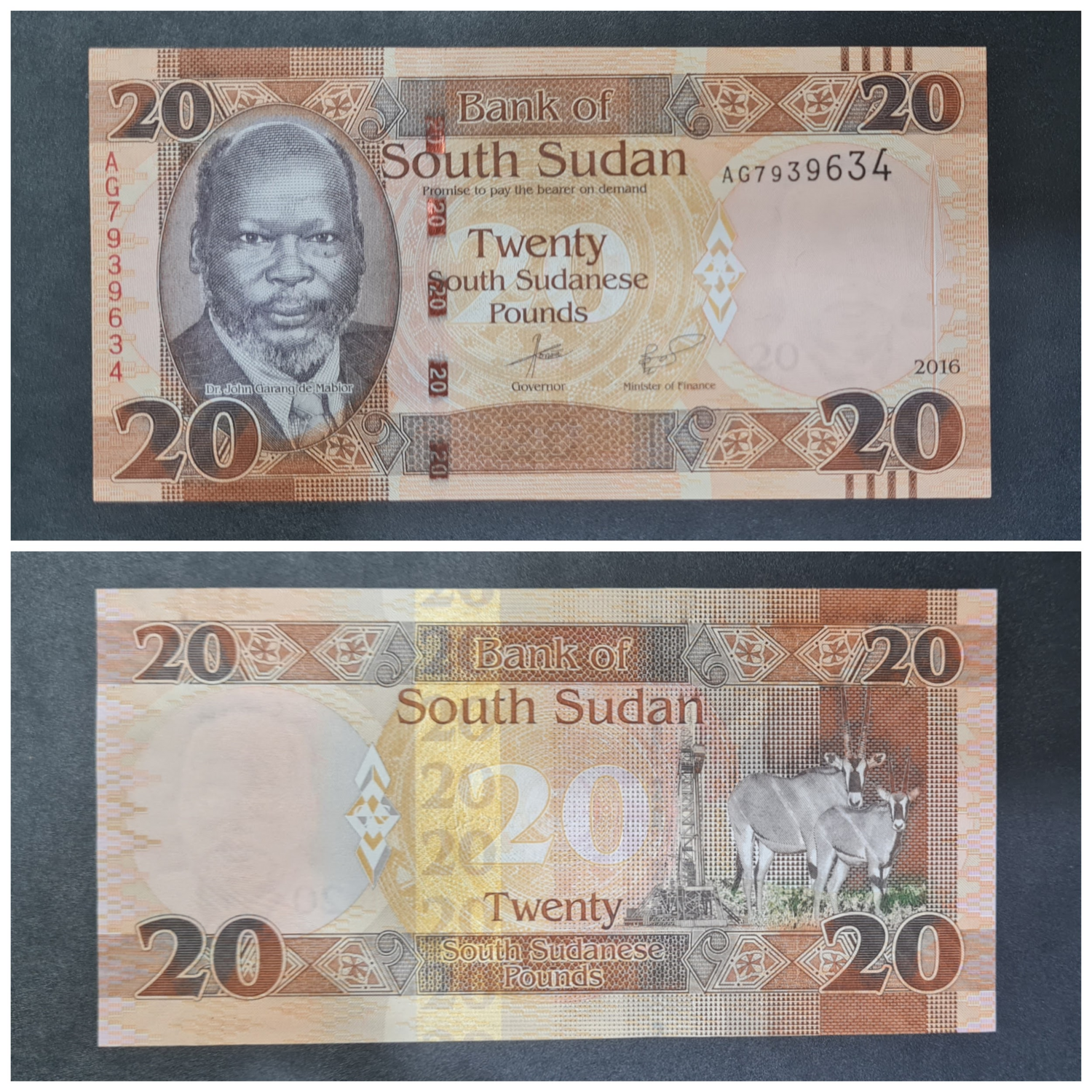 SOUTH SUDAN 20 POUND UNC