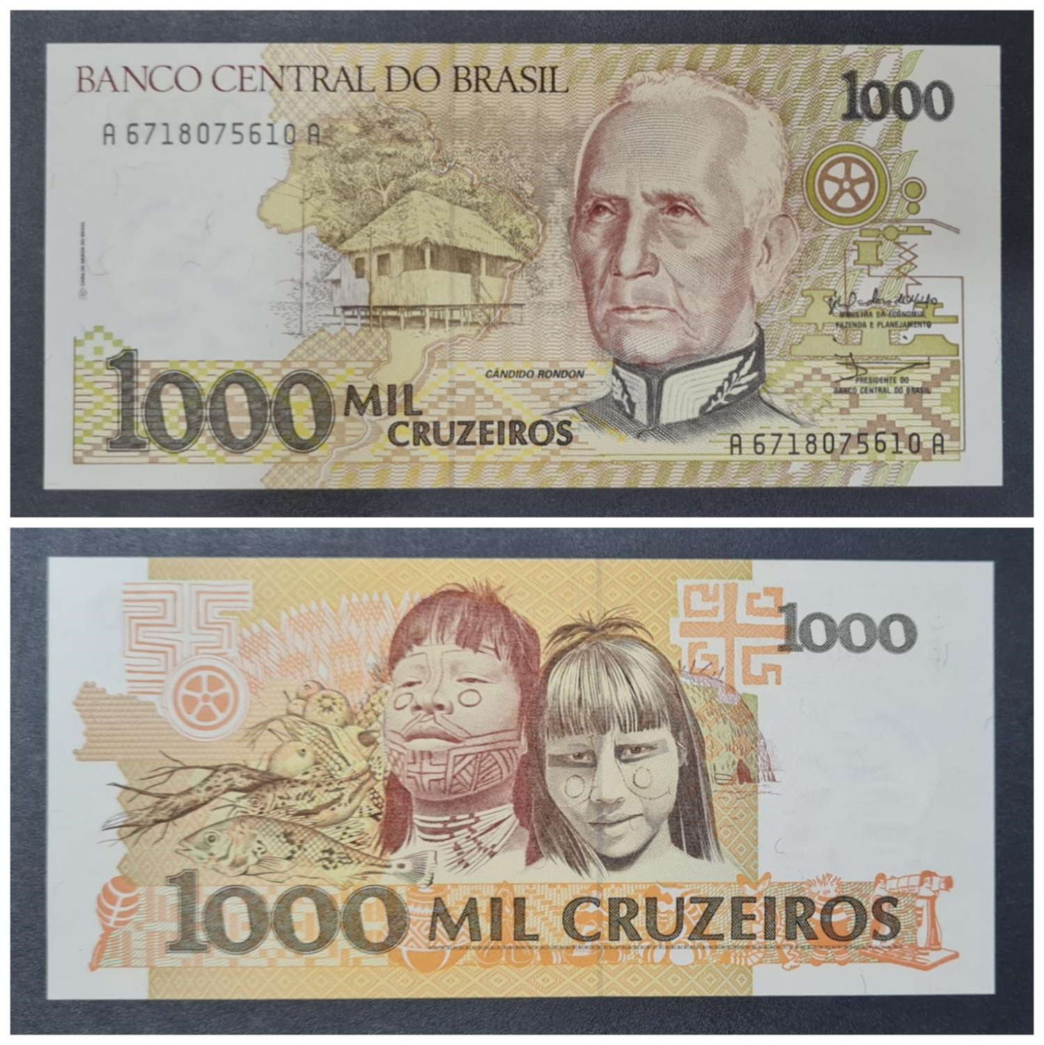BRAZIL 1000 CRUZADOS UNC