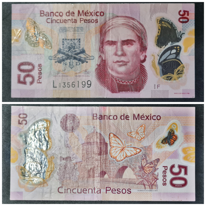 MEXICO 50 PESO POLYMER BANKNOTE