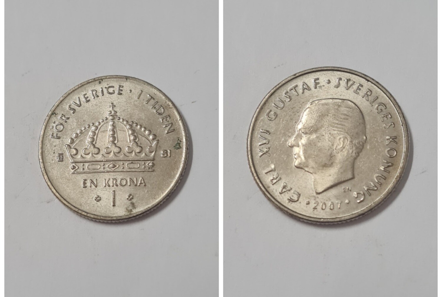 SWEDEN 1 KRONA 2007