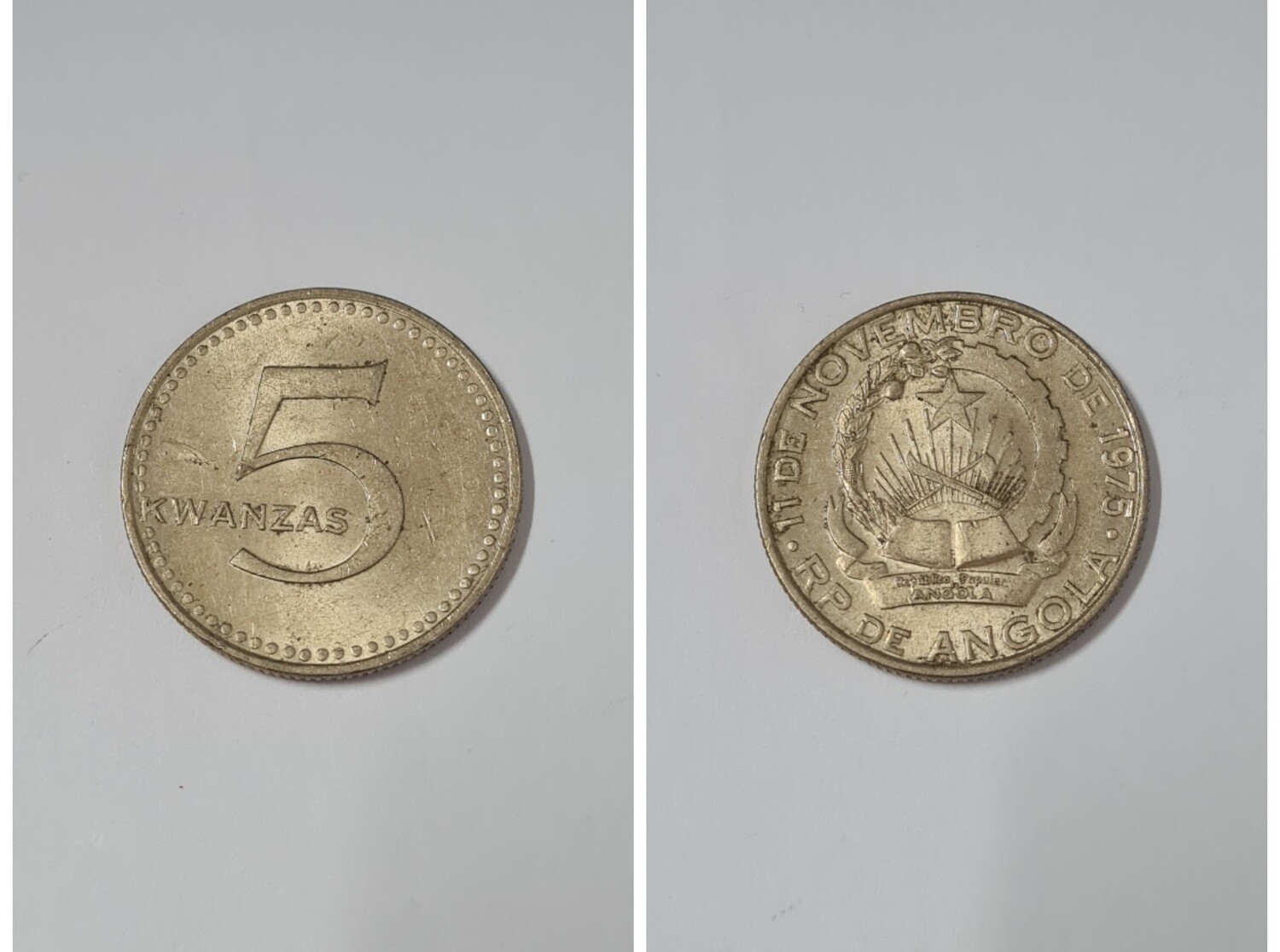 ANGOLA 5 KWANZAS 1975