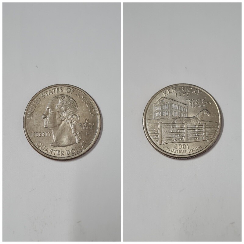 USA 1/4 DOLLAR KENTUCKY 2001