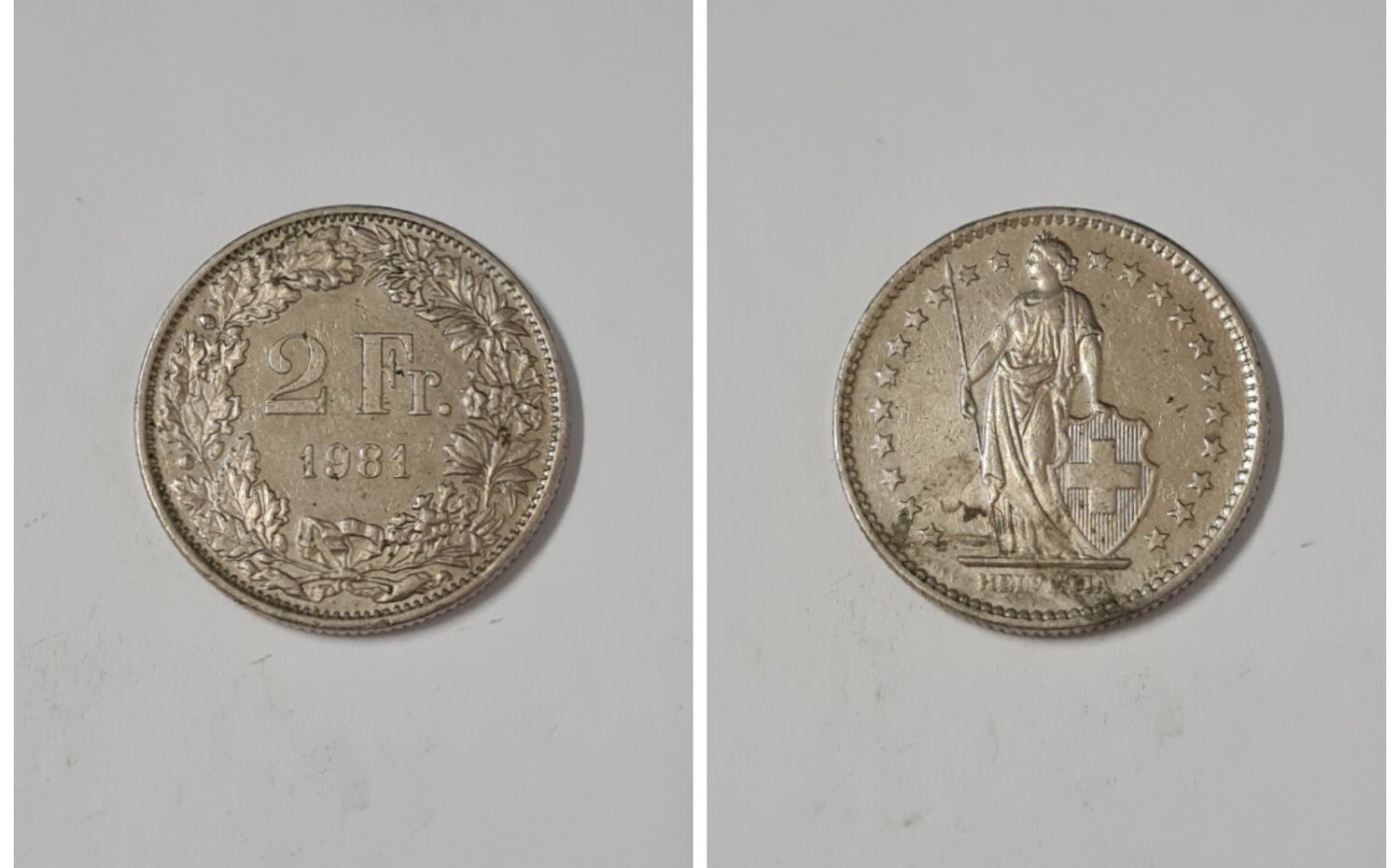 SWITZERLAND 2 FRANC 1981