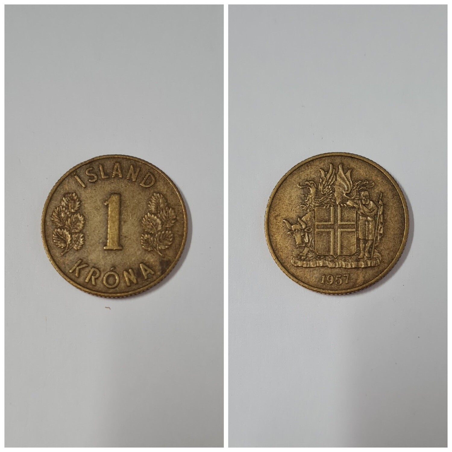 ICELAND 1 KRONA 1957