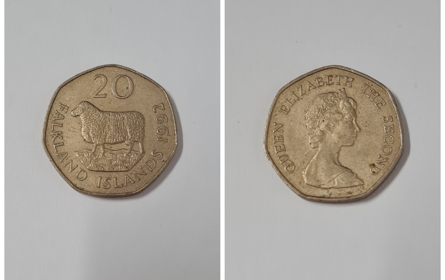 FALKLAND ISLANDS 20 PENCE 1992