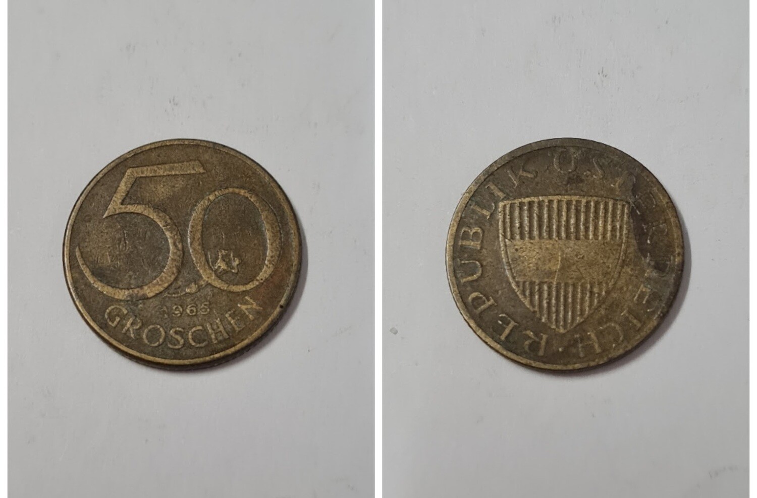 AUSTRIA 50 GROSCHEN 1965