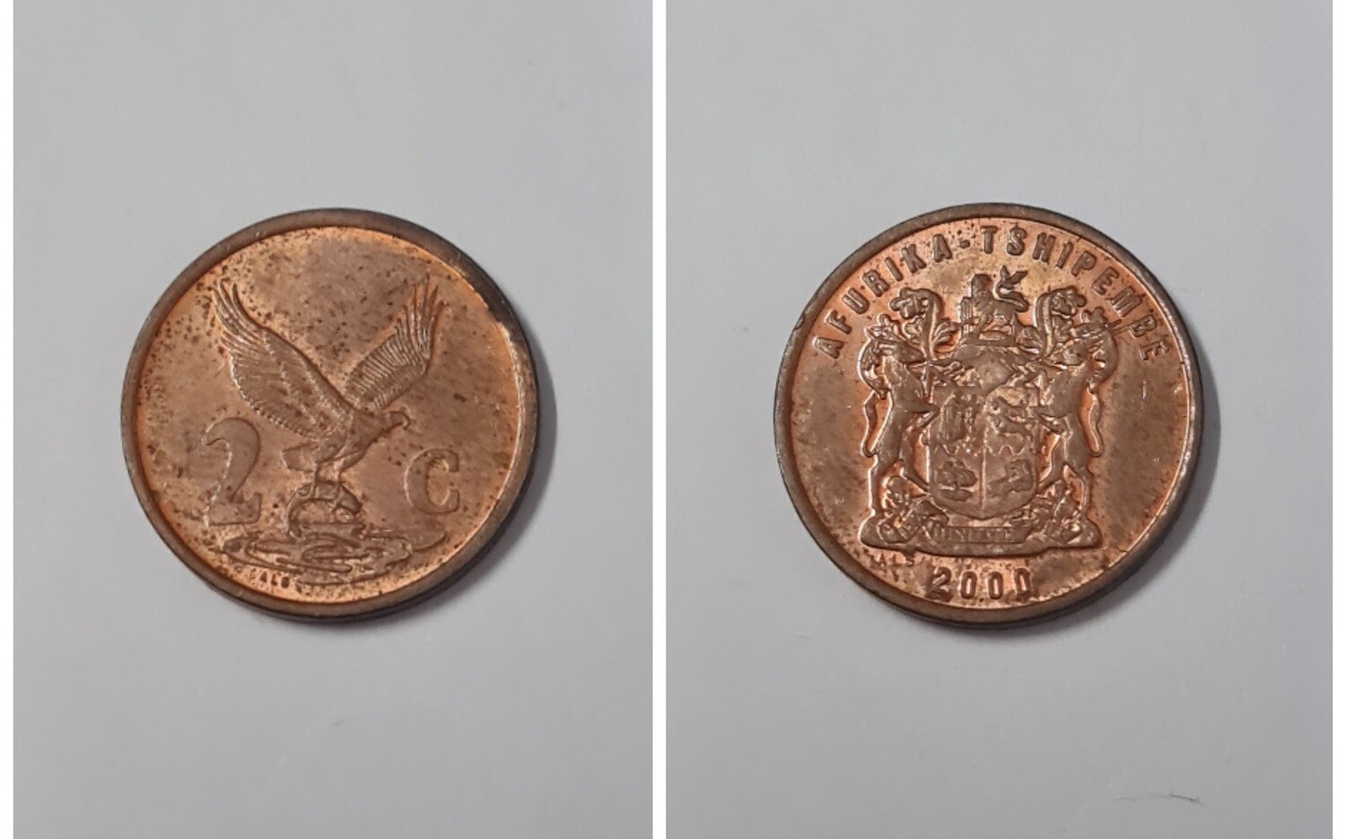SOUTH AFRICA 2 CENT 2000