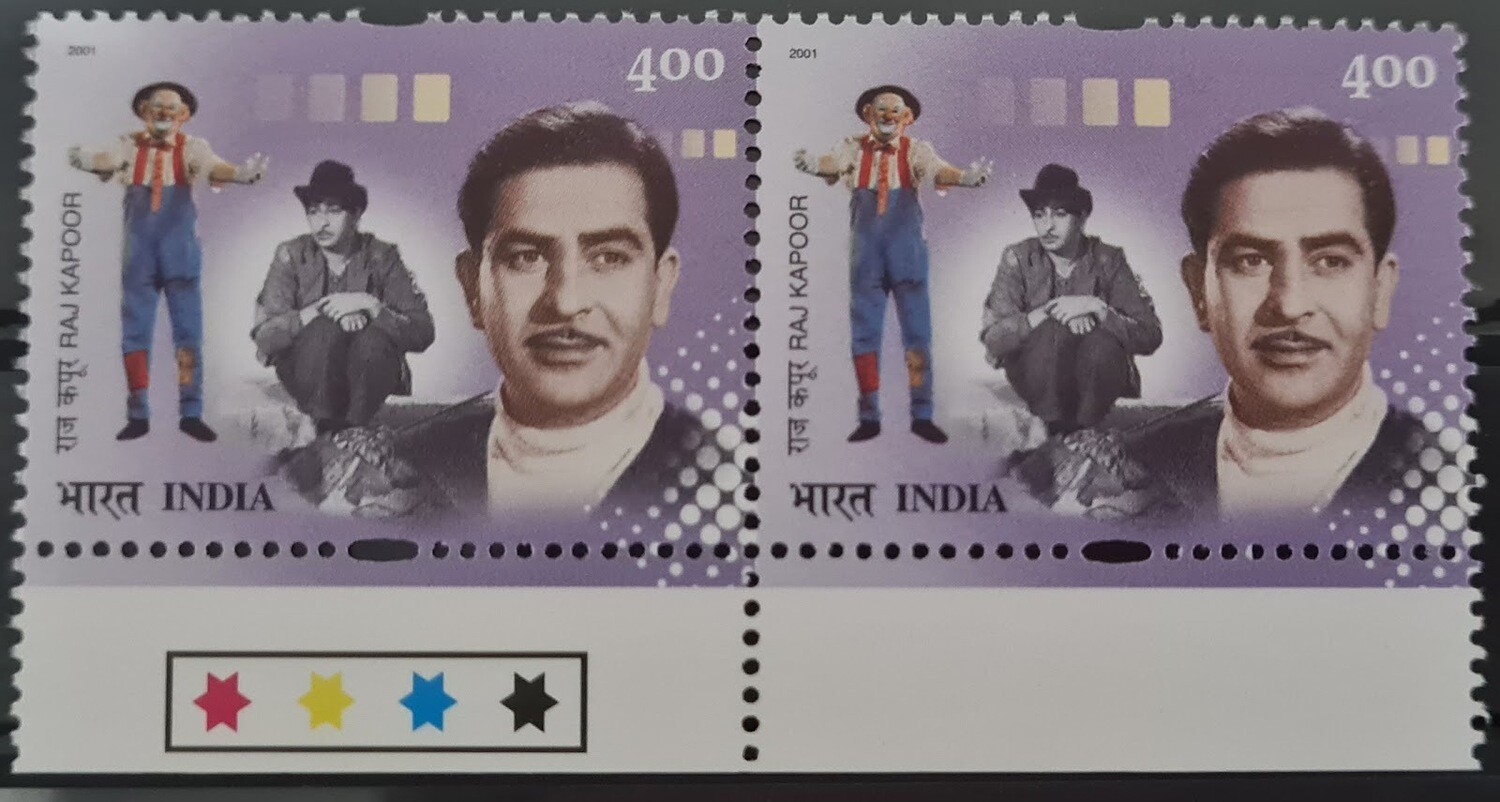 INDIA-RAJ KAPOOR  2001 MNH  Pair of stamps with traffic lights