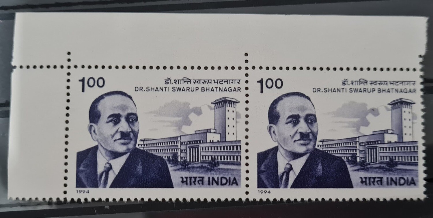 INDIA-Dr.SHANTHI SWARUP BHATNAGAR   1994  MNH  pair of stamps