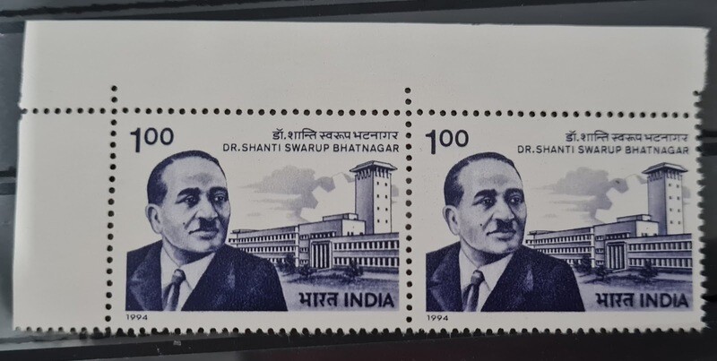 INDIA-Dr.SHANTHI SWARUP BHATNAGAR 1994 MNH pair of stamps