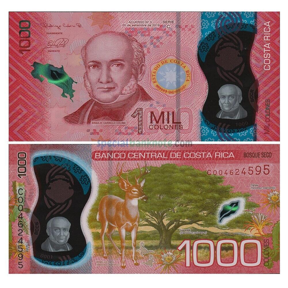COSTA RICA 1000 COLONES POLYMER UNC