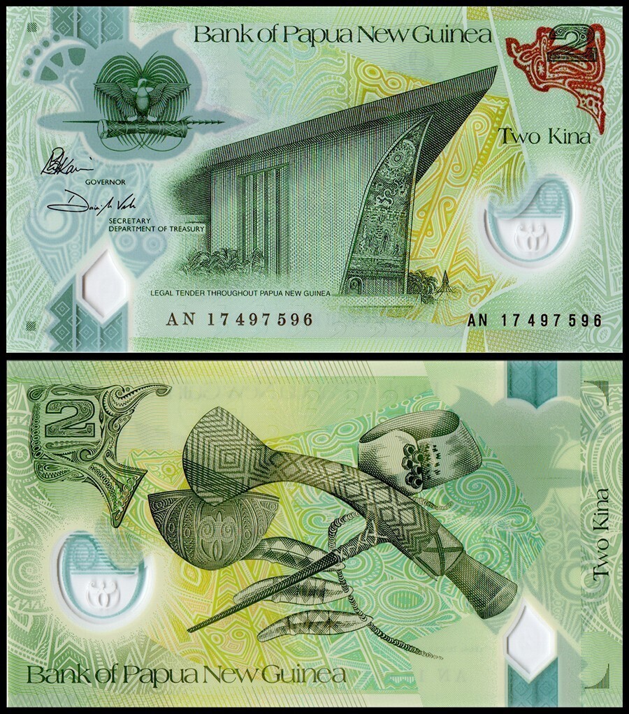 PAPUA NEW GUINEA 2 KINA POLYMER UNC
