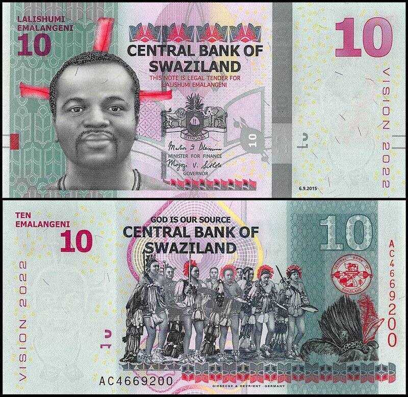 SWAZILAND 10 EMALANGENI UNC
