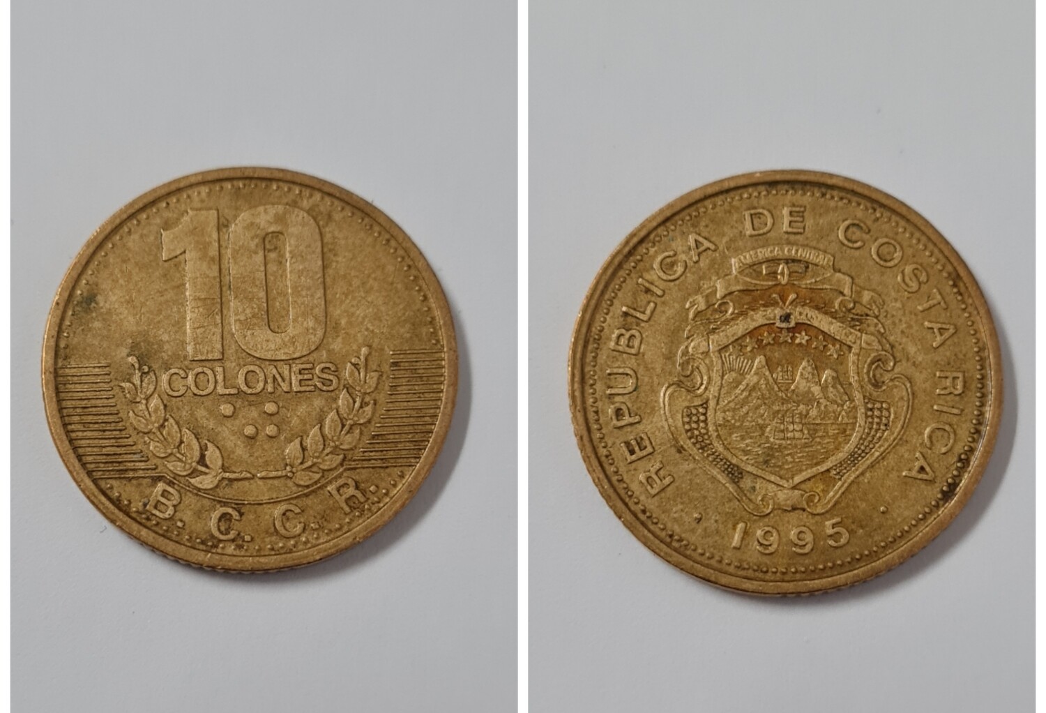 COSTA RICA 10 COLONES 1995