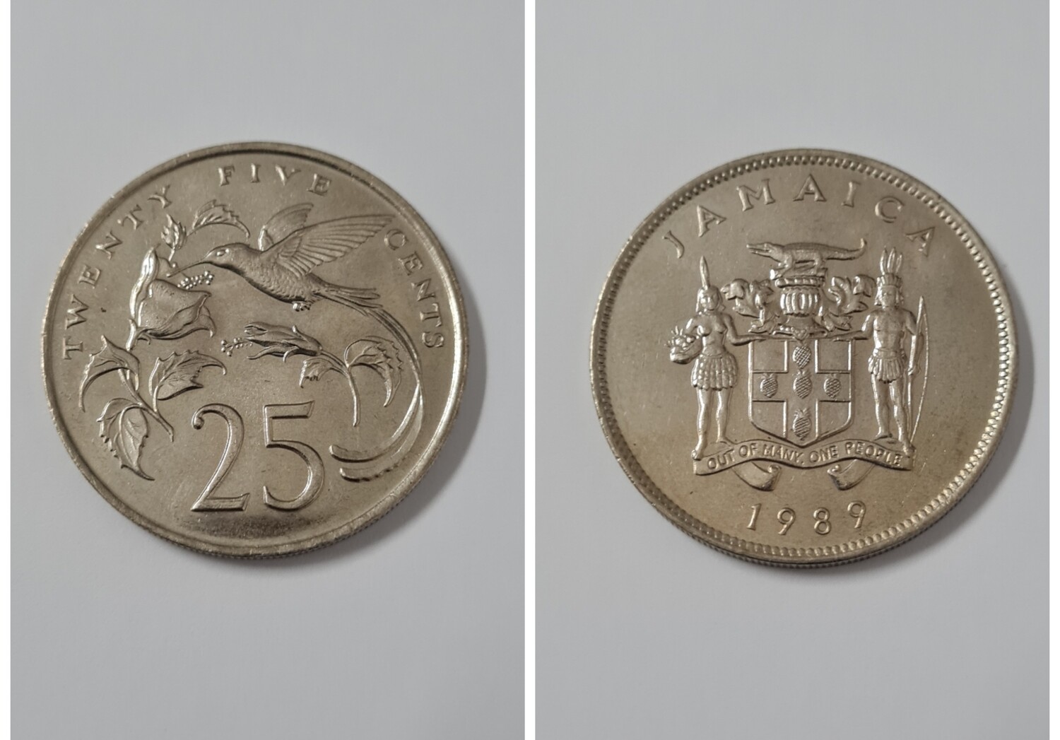 JAMAICA 25 CENTS 1989