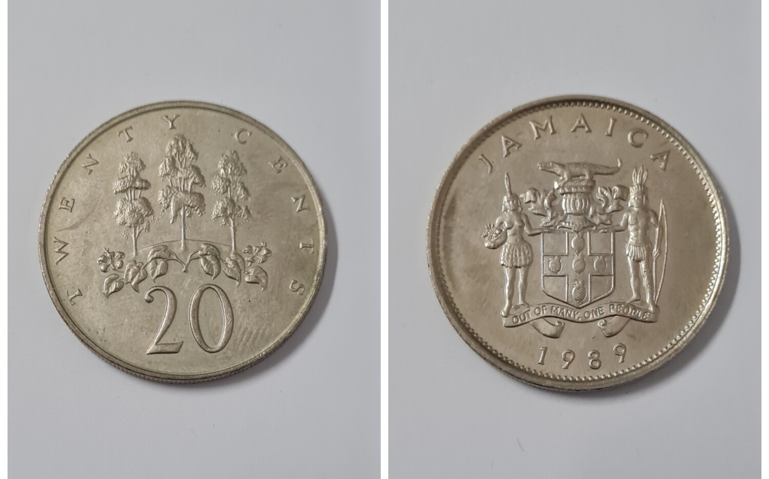 JAMAICA 20 CENTS 1989