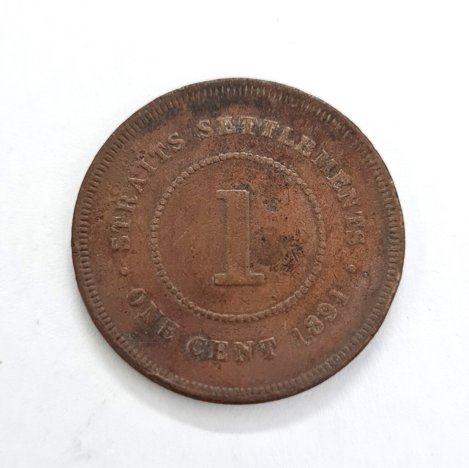 1891 ONE CENT STRAITS SETTLEMENTS